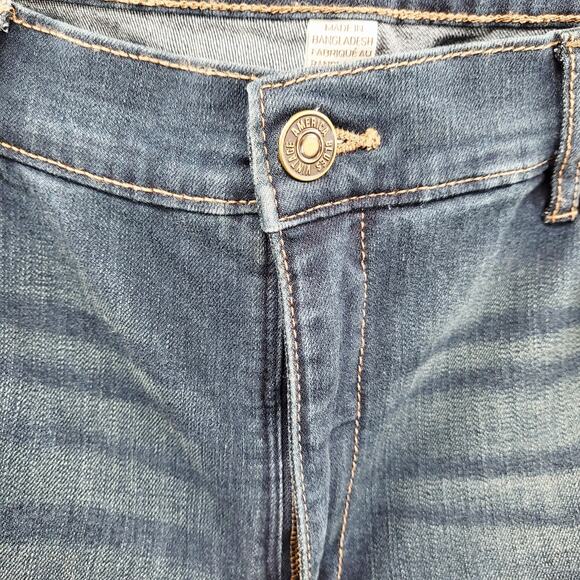 Vintage America Blues Weekend Crop Blue Jeans Dark Wash 5-Pockets Women's Sz 10 - Picture 5 of 9